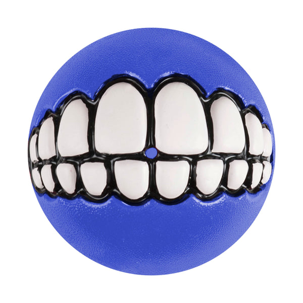 Bola Kong Grinz Pet by Rogz Sorriso Engraçado para Cachorro Cor Azul 5cm