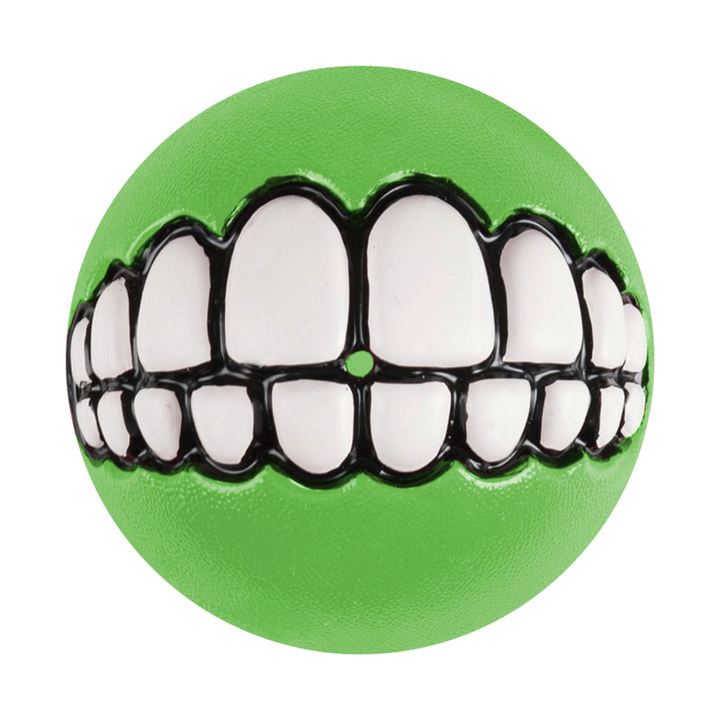 Bola Kong Grinz Pet by Rogz Sorriso Engraçado para Cachorro Cor Verde 5cm