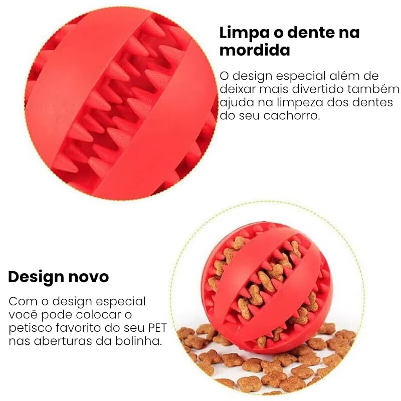 Kit com 3 Bolinhas porta petiscos Pet e rações para enriquecimento ambiental para Cachorro