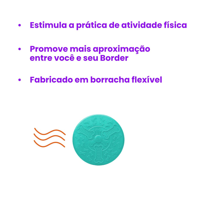 Frisbee Disco Cachorro Fluffie Pet emborrachado não rígido para Cachorro porte médio e grande Verde