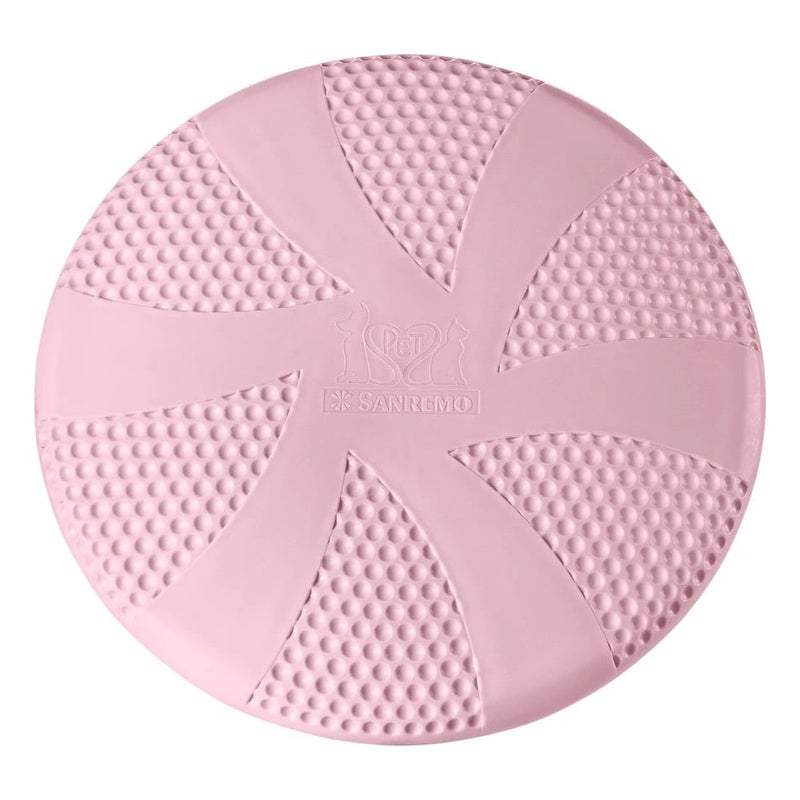 Frisbee Disco Cachorro Textura Aerodinâmica Sanremo Pet emborrachado não rígido para Cachorro porte médio e grande Rosa