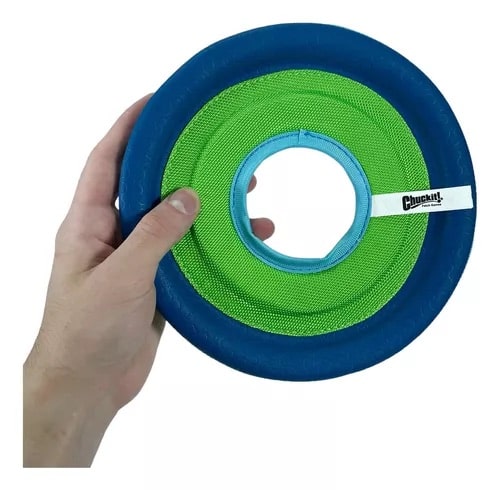 Frisbee Disco não rígido Chuckit Zipflight Pet verde tamanho médio para Cachorro