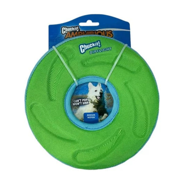 Frisbee Disco não rígido Chuckit Zipflight Pet verde tamanho médio para Cachorro