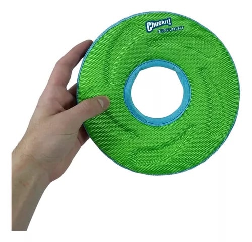 Frisbee Disco não rígido Chuckit Zipflight Pet verde tamanho médio para Cachorro