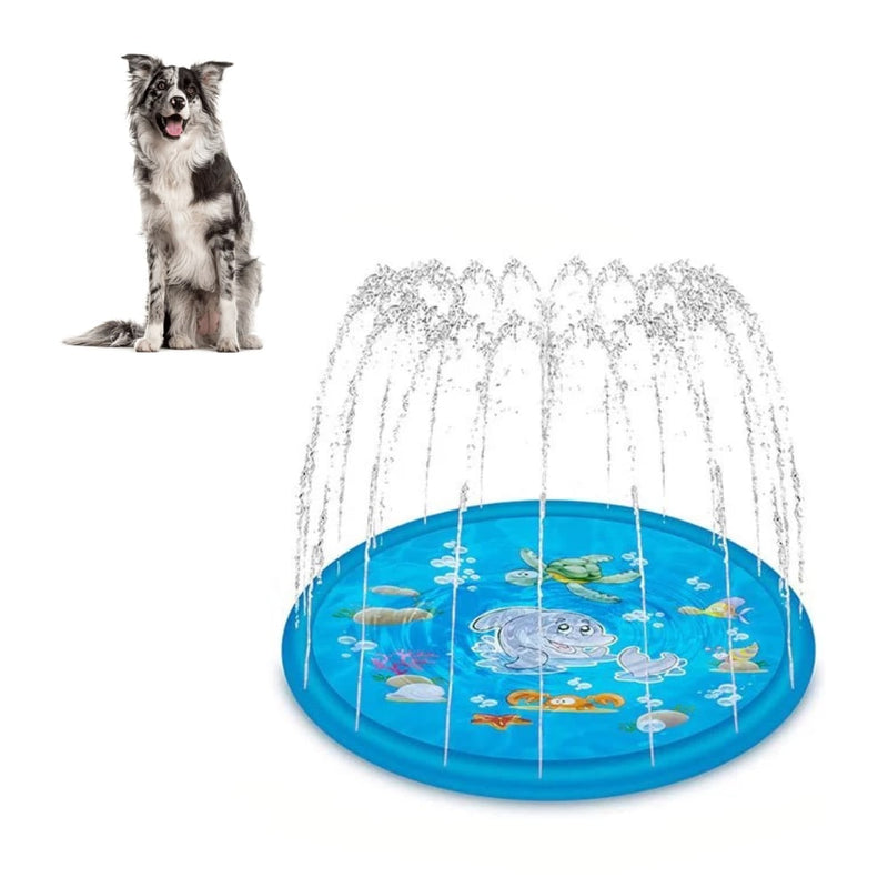 Piscina Pet com Chafariz 3 em 1 Antiderrapante e Reforçada para Cachorro 170 cm