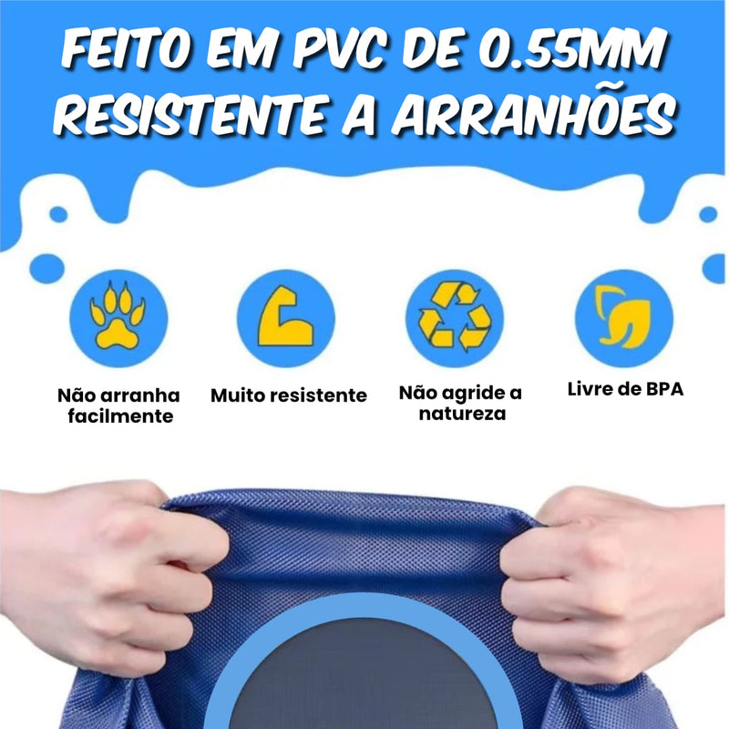 Piscina Pet com Chafariz 3 em 1 Antiderrapante e Reforçada para Cachorro 170 cm