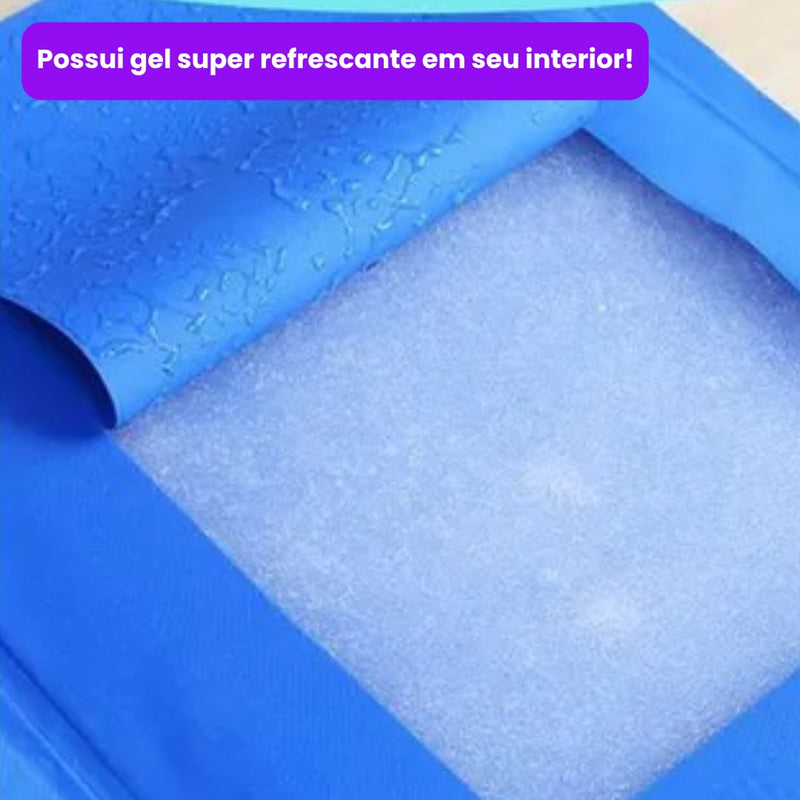 Tapete Gelado para Pet Cachorro Grande 50 x 65 cm Refrescante e Costura Reforçada